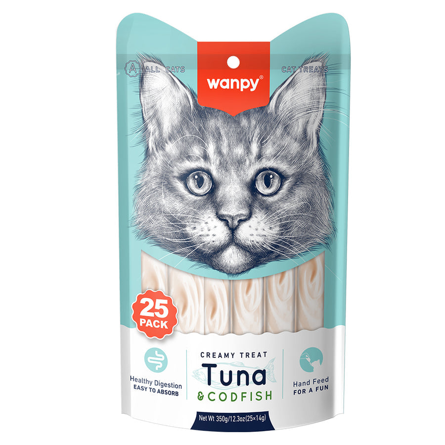 Wanpy Ton&Morina Balıklı Krema Kedi Ödülü 25x14 gr
