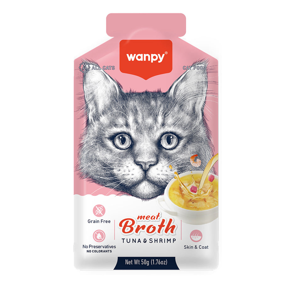 Wanpy Kediler için Karidesli Ton Balığı Eti Çorbası 50gr