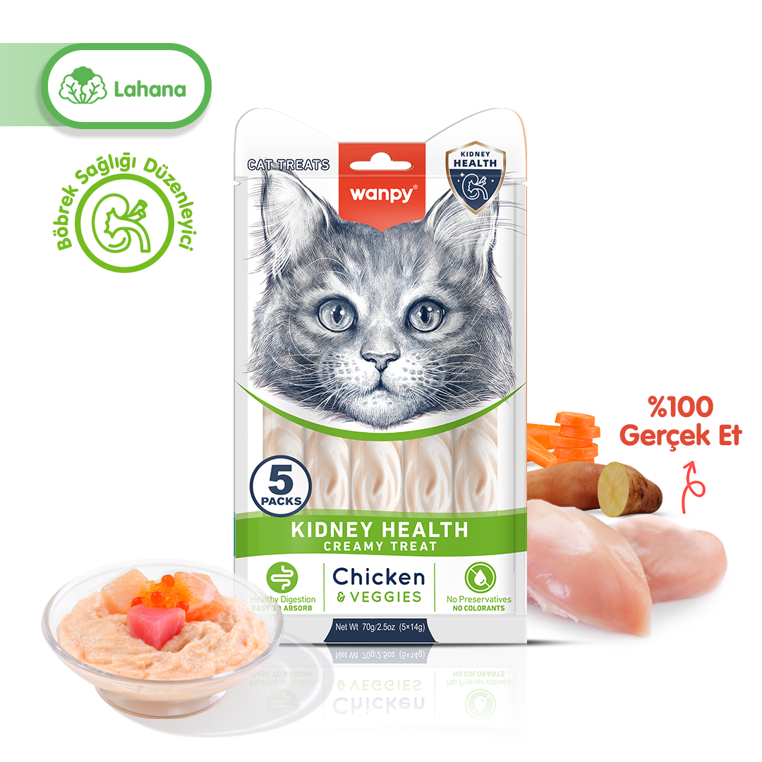 Wanpy Kidney Health Tavuk&Sebzeli Krema Ödül 5x14gr