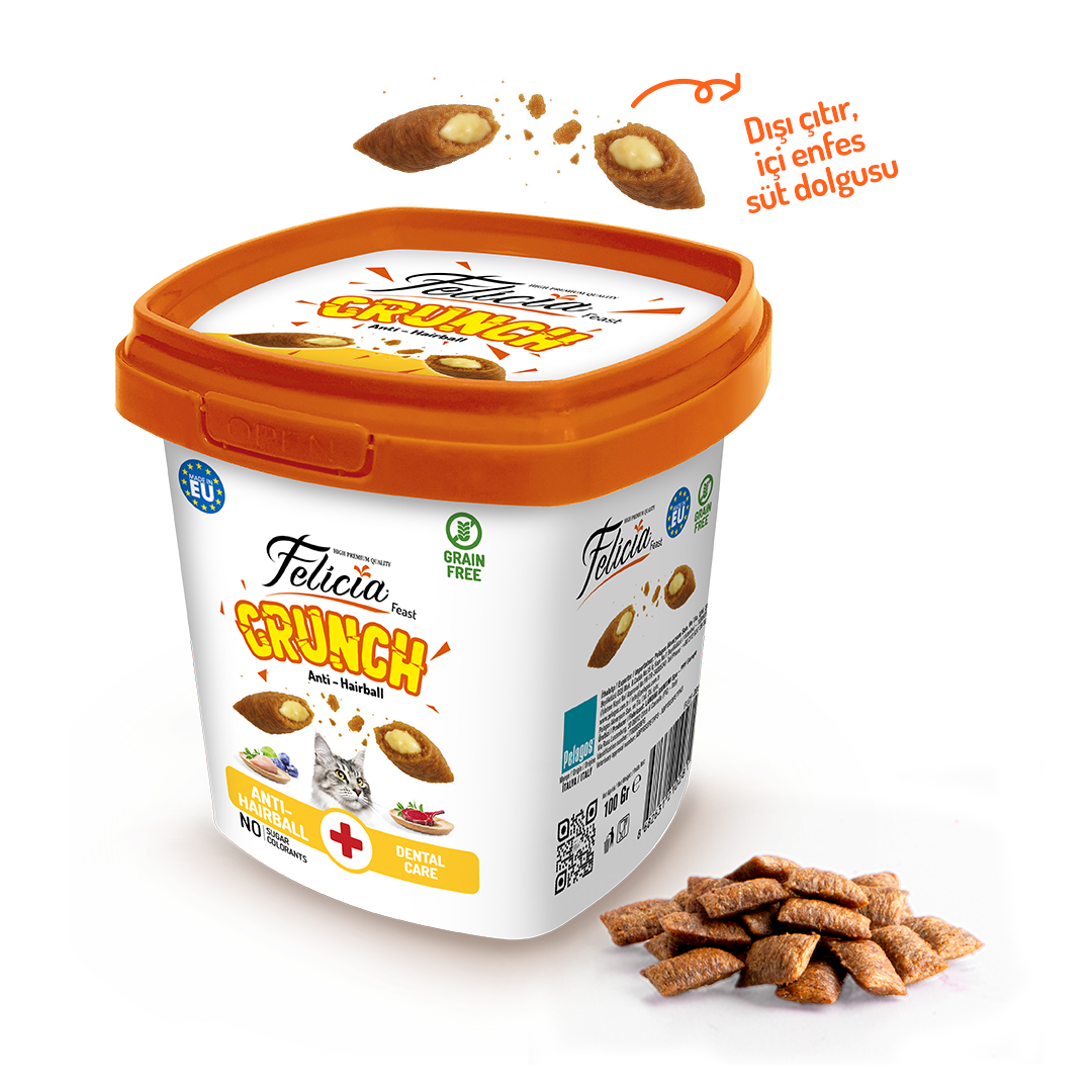 Felicia Hairball Kedi Crunch Ödül Maması