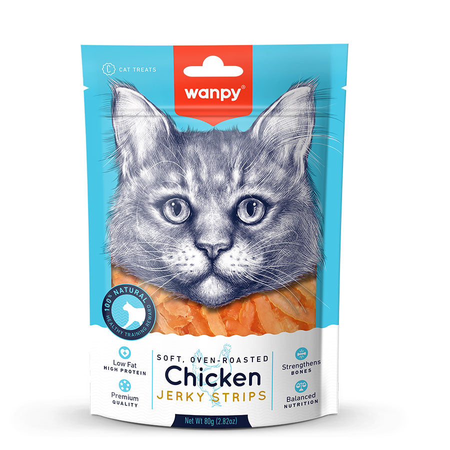 Wanpy Gerçek Tavuk Fileto Yumuşak Kedi Ödülü 80 gr