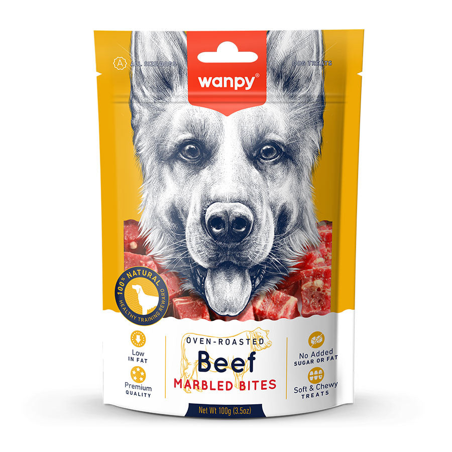 Wanpy Biftekli Küp Et Parçaları Köpek Ödülü 100 g