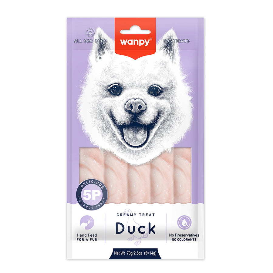 Wanpy Ördekli Krema Köpek Ödülü 5x14gr