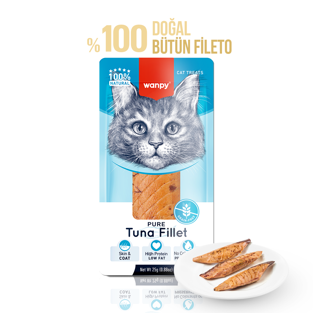 Wanpy Gerçek Ton Balığı Fileto 25g Kedi Ödülü