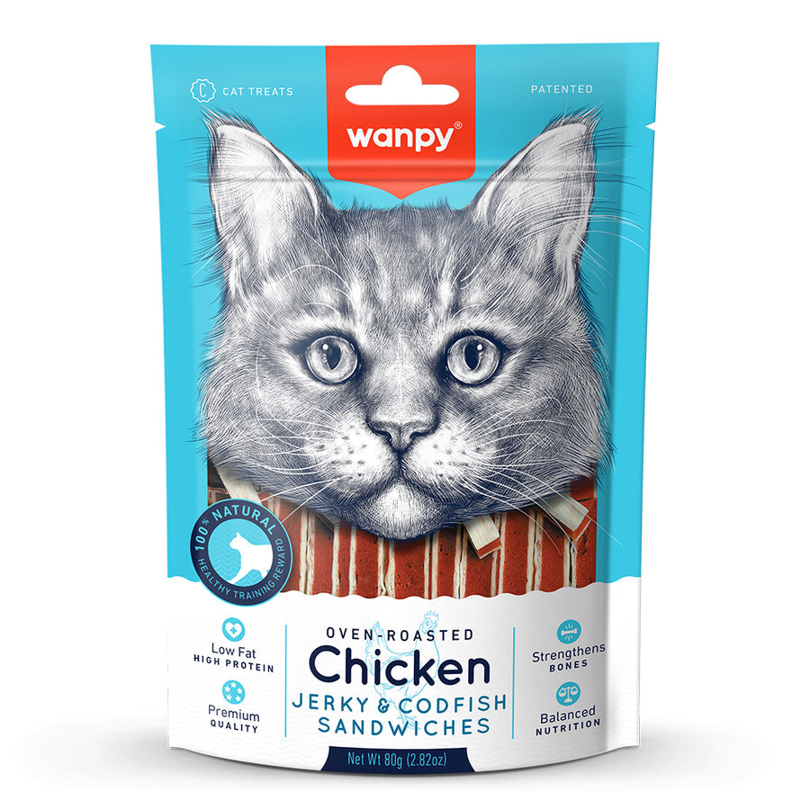 Wanpy Tavuklu&Morina Balıklı Kedi Ödülü 80 gr