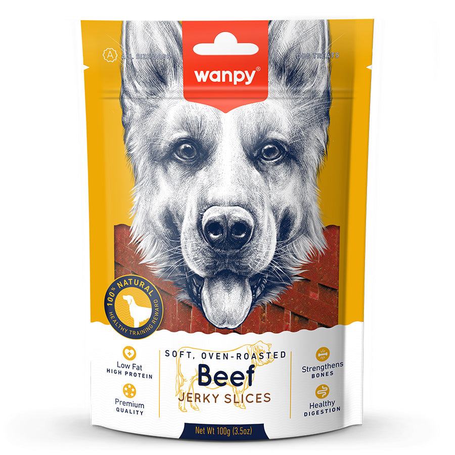Wanpy Fırınlanmış Soft Gerçek Biftek Dilimleri Köpek Ödülü 100 gr