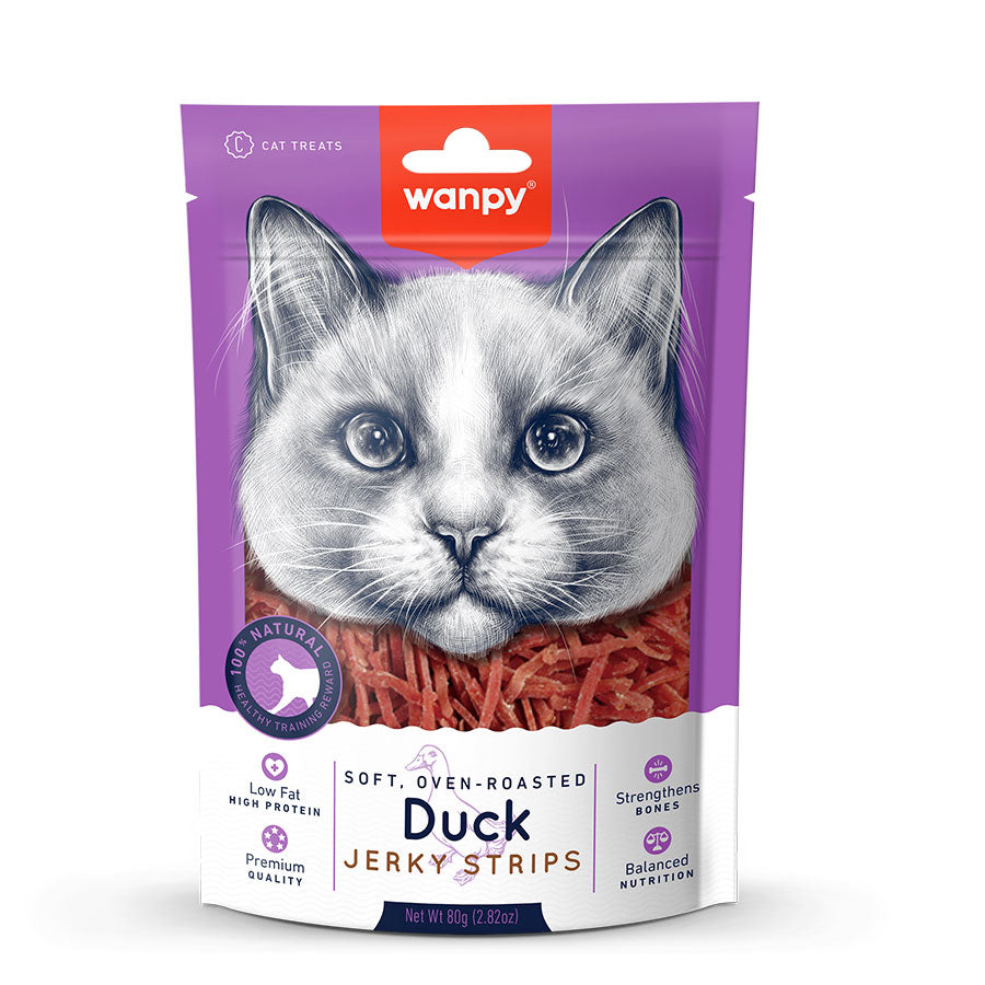 Wanpy Gerçek Ördek Fileto Yumuşak Kedi Ödülü 80 gr