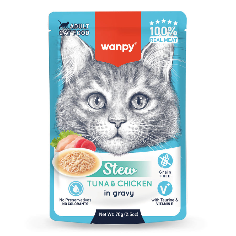 Wanpy Pouch Ton Balık&Tavuklu Yaş Kedi Maması 70 gr